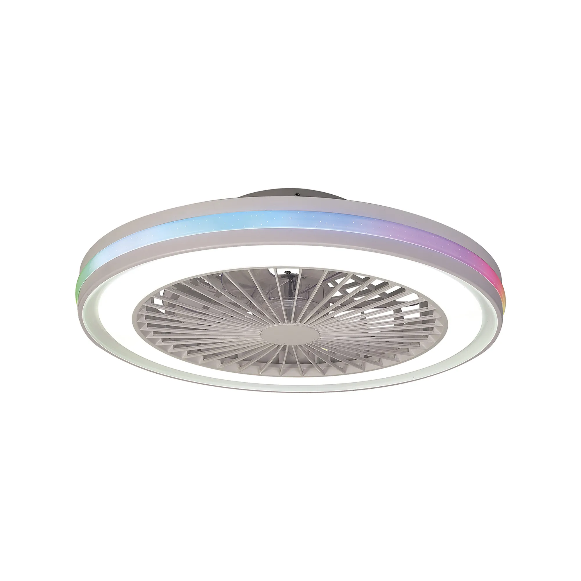 Gamer 40W LED Dimmable White/RGB Ceiling Light & Fan, Remote